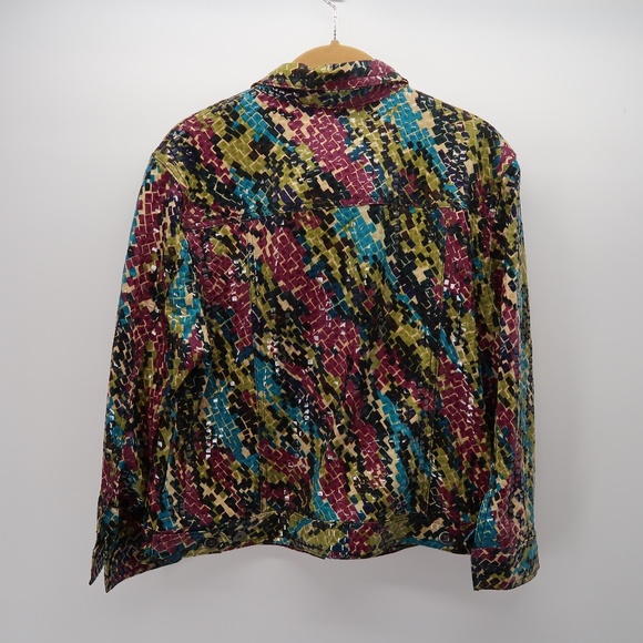 Ruby Rd. Cut Outs Button Front Shirt Jacket - Picture 5 of 6